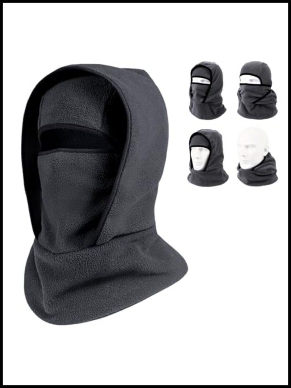 Fleece Balaclava Winter Ski Mask 3-in-1 Hat Neck Gaiter